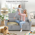 54'' Sleeper Sofa Bed, Convertible Pull Out Couch Futon - Image 7