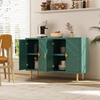 HLR 48" Accent Cabinet with 4 Doors and Shelves, Modern Sideboard Buffet - Image 4