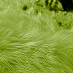 Goolela Lime Green Sheepskin Rug 2x6 Fluffy Fuzzy Furry Runner - Image 6