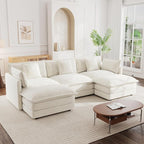 mikibama Modular Sectional Sofa, 111.5 Inch U Shaped Couch Set - Image 9