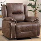 EBELLO Faux Leather Manual Recliner Chair, 1 Seater Reclining Sofa Chair - Image 8
