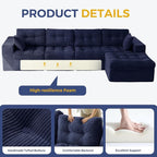 MAXYOYO 132" L Shaped Modular Sectional Sofa - Image 8
