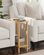 TUTOTAK Small End Table with Charging Station, Narrow Side Table with USB Ports - Image 4