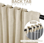 Faux Linen Total Blackout Curtains - Image 3