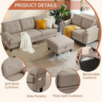 5 Seat Sectional Sofa Set for Living Room Set - Image 3