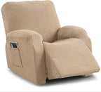 Recliner Chair Covers, 4-Piece Stretch Geometric Strokes Jacquard Reclining by Unknown