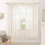 68 inch Length Linen Curtains for Living Room 2 Panels, 52 x 68 Inch | Linen by LAMIT
