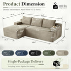 96" Sectional Couches for Living Room Cloud Couch Sofa - Image 2