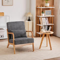 Beige Midcentury Modern Accent Chair by HRVEOCEI