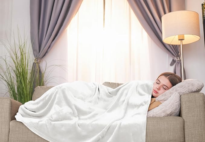 Utopia Bedding Ultra Soft Fleece Bed Blanket Throw Size White | Microfiber - Image 6