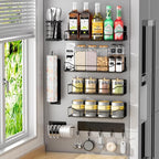Magnetic Spice Rack for Refrigerator, 8 Pack Magnetic Fridge Shelf, Moveable by IYEBAU