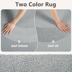 2x8 Light Grey Solid Runner Rug Washable Non-Slip - Image 9