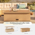 HERA'S HOUSE Patio Furniture Set, 8 Piece Wicker Outdoor Patio Conversation Set - Image 7