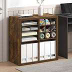 Furinno Cubicle Book Shelf, 4-Cube Bookshelf, Extra Thick Frame Reversible - Image 2
