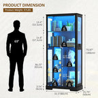 Gurexl Modern Glass Display Cabinet - Image 2