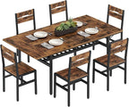 RALGEND 7-Piece Dining Table Set, Industrial Style Kitchen Set - Image 8