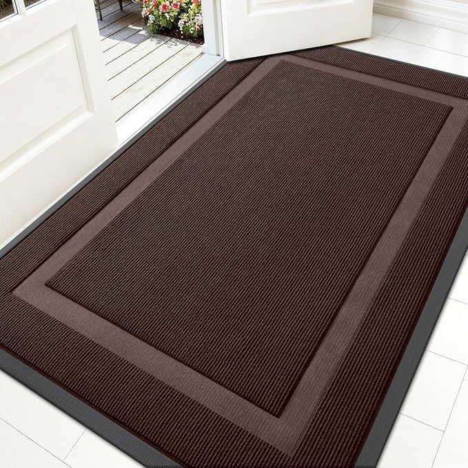 OLANLY Front Door Mat Outside 59x34, All-Season Heavy-Duty Rubber Doormat | by OLANLY
