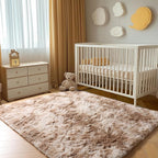 8x10 Area Rugs for Living Room, Tie-Dyed Beige Large Fluffy Bedroom Rug - Image 6