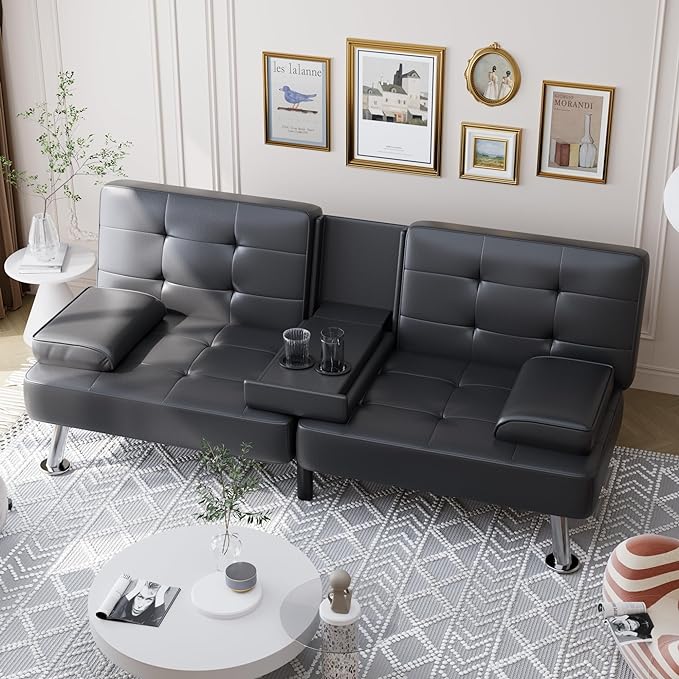 Shahoo Convertible Folding Futon Sofa Bed Sleeper Couch by BuynowfromShahoo