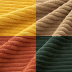 MIULEE Fall Corduroy Decorative Throw Pillow Covers Green-Rust 18x18 | Set of 4 - Image 3