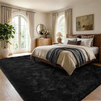 6x9 Large Black Fluffy Soft Area Rug Non-Slip - Image 3