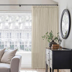 Extra Wide Pinch Pleat 100 x 84 Inch Linen Semi Sheer Curtains 1 Panel | - Image 7