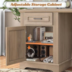 SEDETA Farmhouse 69" Executive L Shaped Desk, Corner Computer Desk - Image 6