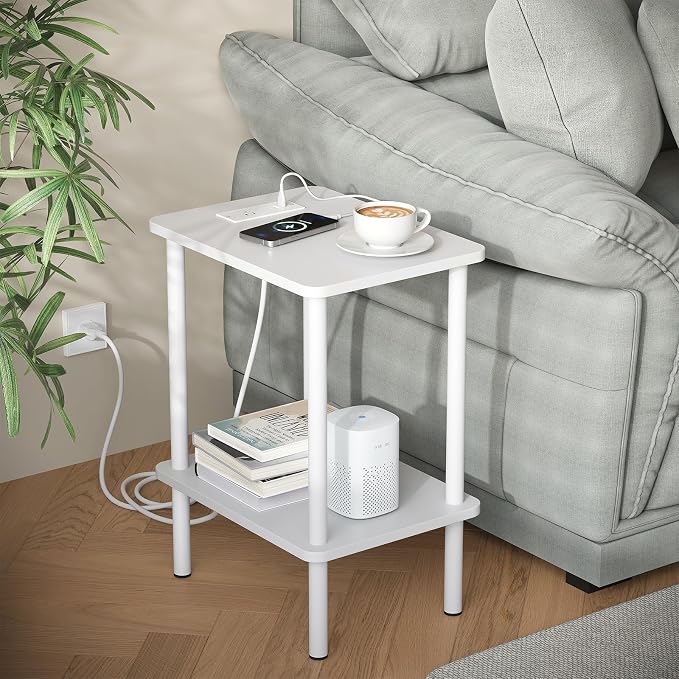 Apicizon 2 Tier End Table Set of 2, Small Side Table - Image 2