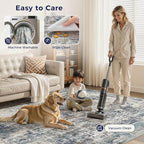 DMOYEST Area Rug Living Room Rugs 10x14 Washable Abstract Carpet | Neutral - Image 5