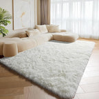 Cream White 6x9 Area Rugs for Living Room Bedroom, Large Fluffy Bedside Throw - Image 5