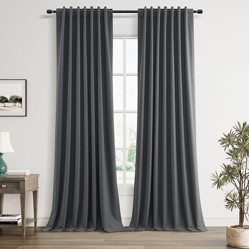 100% Blackout Curtains 84 Inch Length 2 Panels Set by Guken