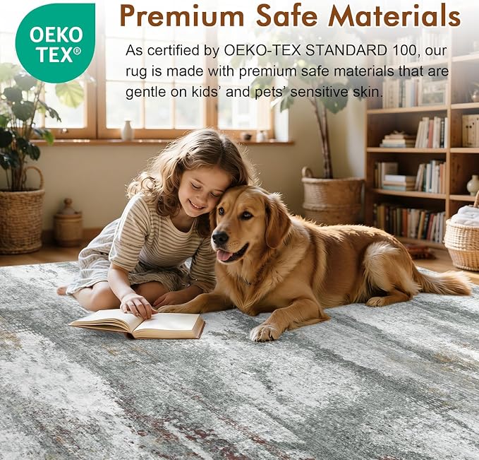8x10 Ft Large Abstract Area Rugs - Image 5