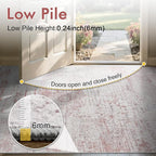 2x6 Ft Washable Runner Rug, Non-Slip Low Pile Hallway Kitchen Area Rug - Image 7