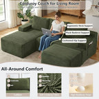 96" Cloud Sectional Couch U-Shaped Chaise - Image 3