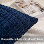 Aegero Pack of 2 Corduroy Decorative Throw Pillow Covers 26x26 Inch - Image 2
