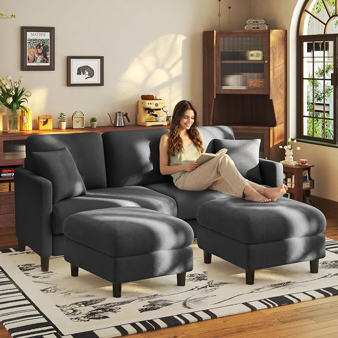 Welzona 83" Couches for Living Room, Teddy Sofa Couch by WelzonaDirect