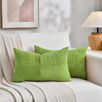 Fancy Homi Set of 2 Lime Green Lumbar Decorative Throw Pillow Covers 16x26 Inch - Image 5