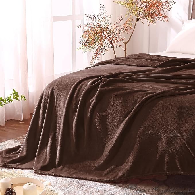 BEDELITE Fleece Blanket Soft Plush Full Bed Blanket Brown 84"x90" | Ultra Soft - Image 5