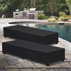 Waterproof Patio Lounge Chair Cover 1 Pack Outdoor Chaise Lounge Covers 600D - Image 3