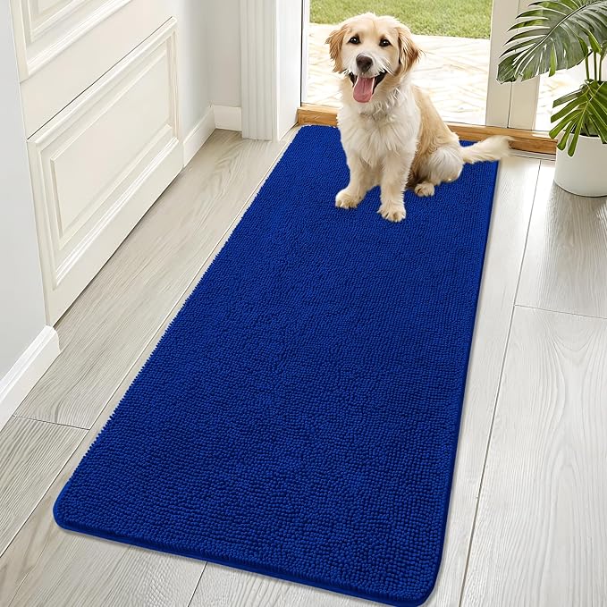 OLANLY Dog Door Mat for Muddy Paws 70x32, Super Absorbent Chenille Mud Mat | by OLANLY