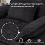 Oversized Accent Chair with Ottoman, Upholstered Armchair with Extra Thick - Image 4