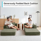 Sleeper Sofa, Comfy Convertible Folding Couch-Futon-Corduroy Fabric Sleeper - Image 3