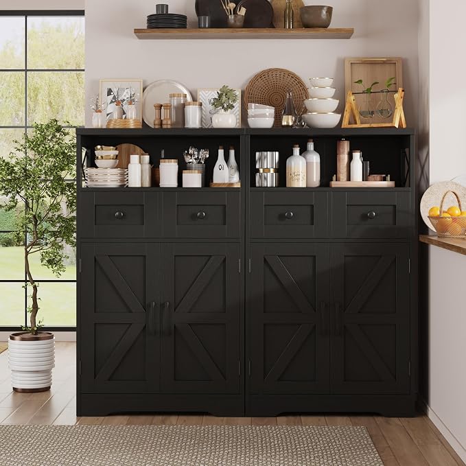 Befrases Set of 2 Black Storage Cabinet - Image 2