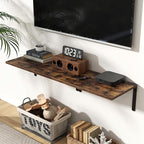 Floating Shelves for Wall, 12 Inch Deep Floating Shelves Set of 2, Wall Mounted - Image 2