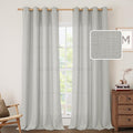 Light Grey Linen Curtains 84 Inch Long by LAMIT