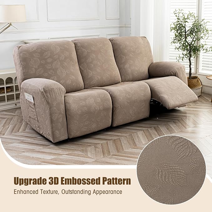 Gennia Recliner Sofa Covers 5 Pieces, Waterproof Sectional Couch Cover Stretch - Image 2