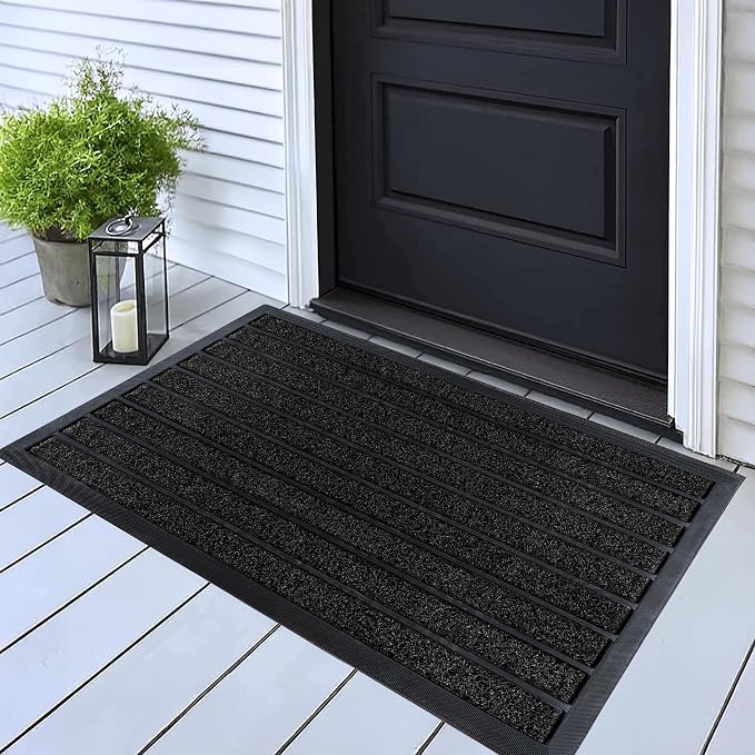 ubdyo Extra Durable Door Mat Outside Entrance | Dirt Trapping, Non-Slip Backing by UBDYO