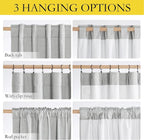NICETOWN Grey Long Linen Full Shade Panels, Pair of Thermal Insulated & Energy - Image 6