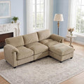 87.5'' L Shaped Modular Sectional Sofa, 3 Seater Cloud Couch by HATPPTO
