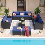 Aoxun 10 Piece Outdoor Patio Furniture Set 9 Seats, Outdoor Sectional - Image 5